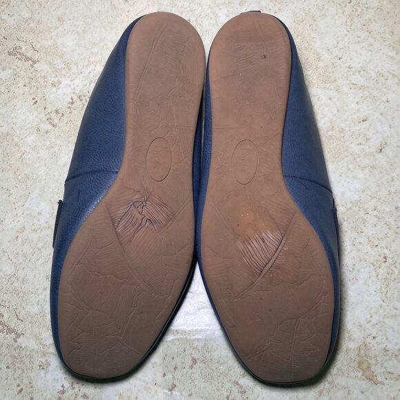 B.O.C. Womens Navy Blue Faux Leather Loafer Flats Comfort Casual Preppy Academia - Picture 8 of 8